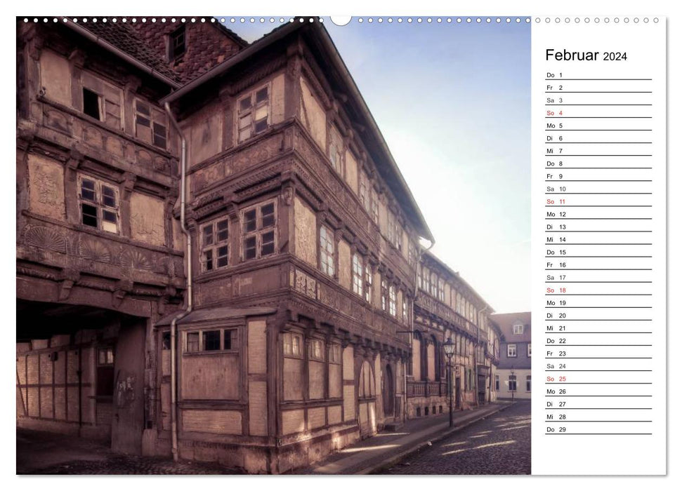 Fachwerkhäuser im Harz (CALVENDO Wandkalender 2024)