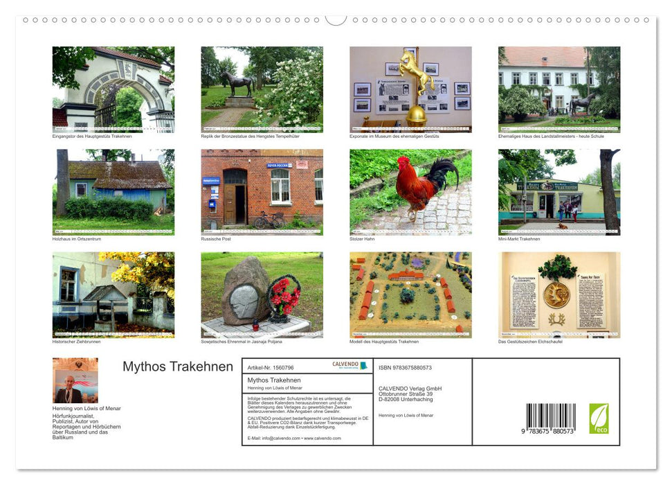 Mythos Trakehnen - Paradies ohne Pferde (CALVENDO Premium Wandkalender 2024)