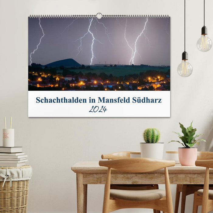 Schachtanlagen in Mansfeld Südharz (CALVENDO Wandkalender 2024)