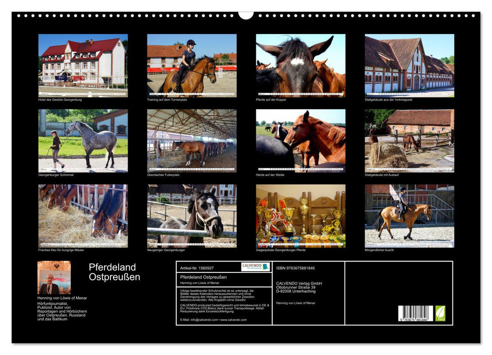 Pferdeland Ostpreußen - Gestüt Georgenburg (CALVENDO Wandkalender 2024)