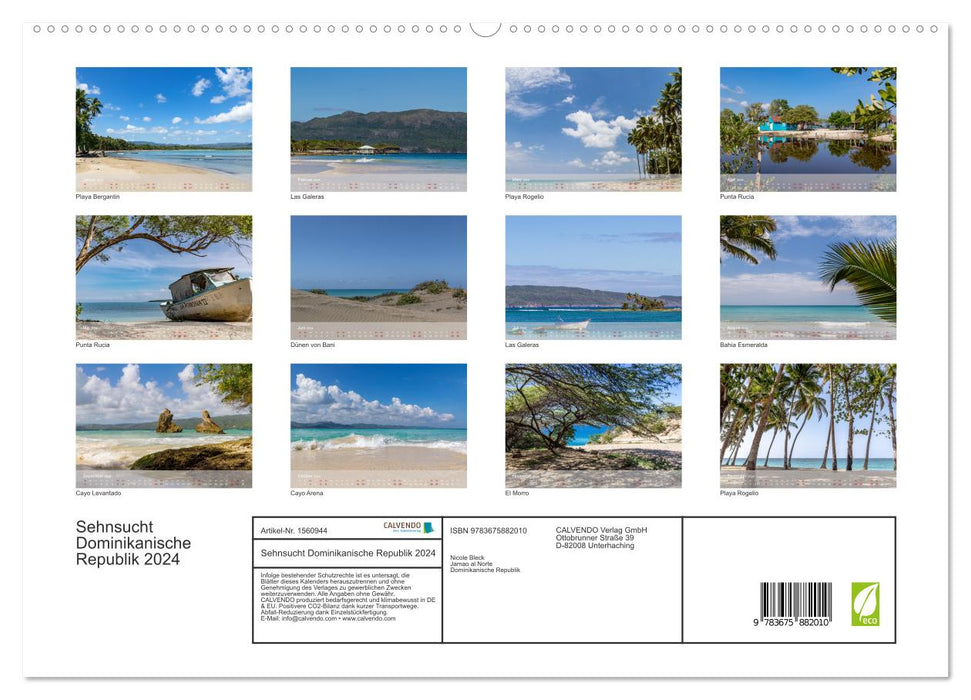 Sehnsucht Dominikanische Republik 2024 (CALVENDO Premium Wandkalender 2024)