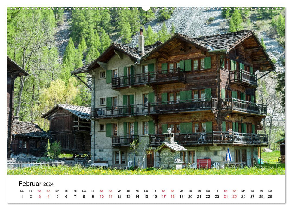 Gesichter der Schweiz, Zwischen Seen und Bergen (CALVENDO Wandkalender 2024)