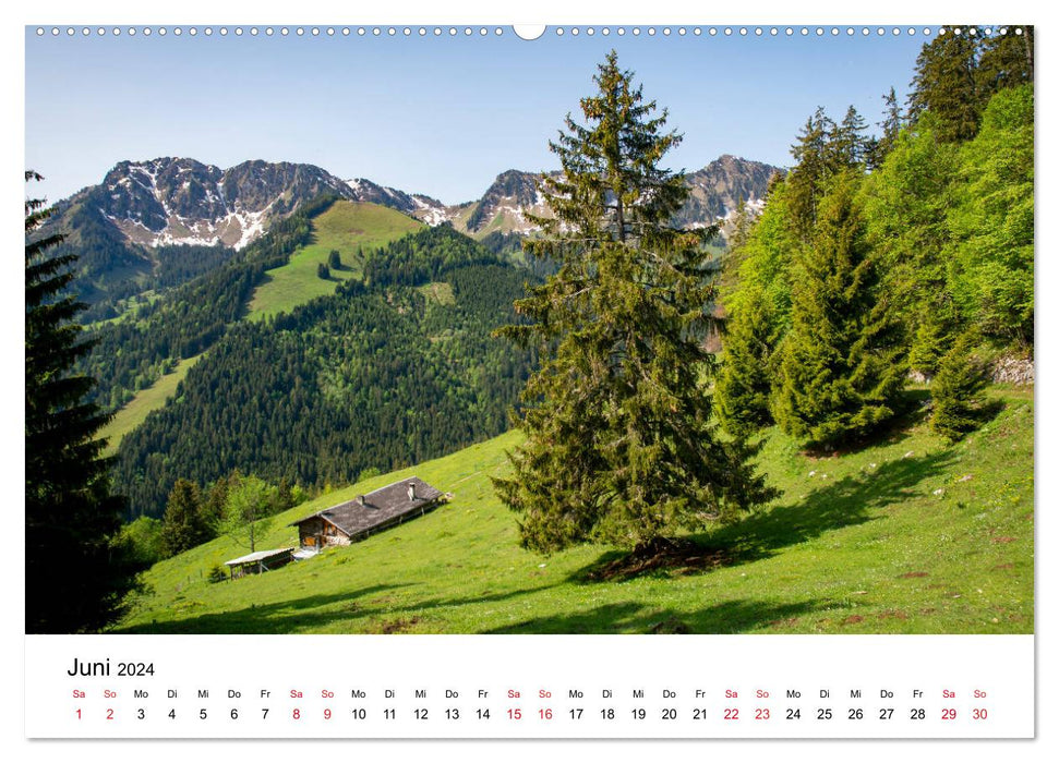 Gesichter der Schweiz, Zwischen Seen und Bergen (CALVENDO Wandkalender 2024)