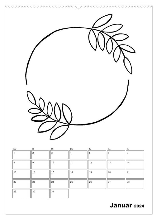 Rahmen Bastel-Kalender - DIY Fotos-Sprüche-Zitate (CALVENDO Premium Wandkalender 2024)