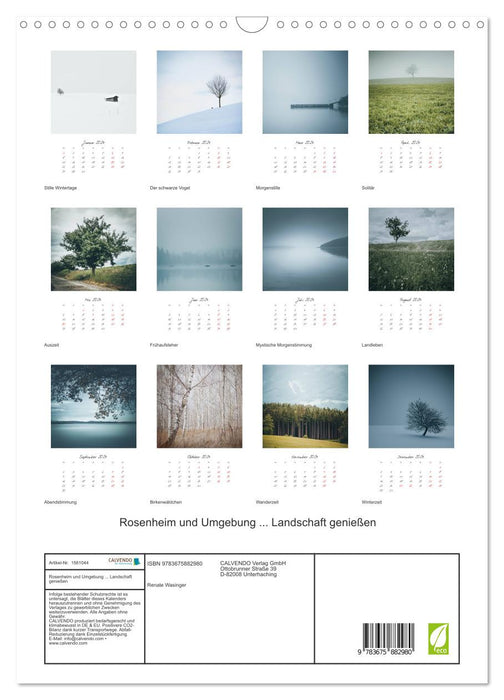 Rosenheim und Umgebung ... Landschaft genießen (CALVENDO Wandkalender 2024)