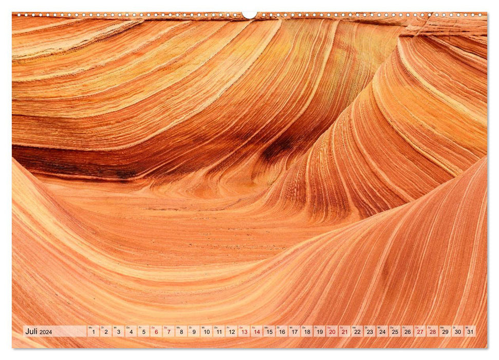 The Wave: Naturwunder im Südwesten der USA (CALVENDO Premium Wandkalender 2024)