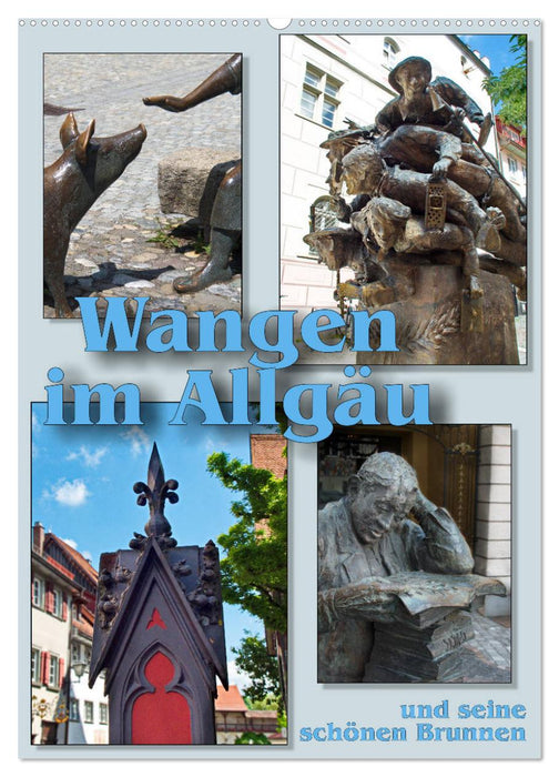Wangen im Allgäu et ses belles fontaines (calendrier mural CALVENDO 2024) 