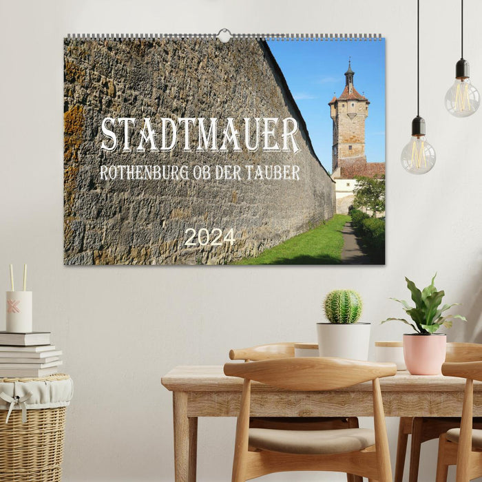 Mur de la ville. Rothenburg ob der Tauber (Calendrier mural CALVENDO 2024) 