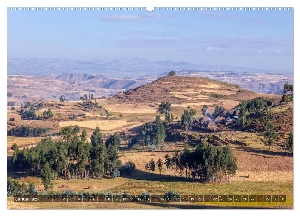 Äthiopische Landschaften (CALVENDO Premium Wandkalender 2024)