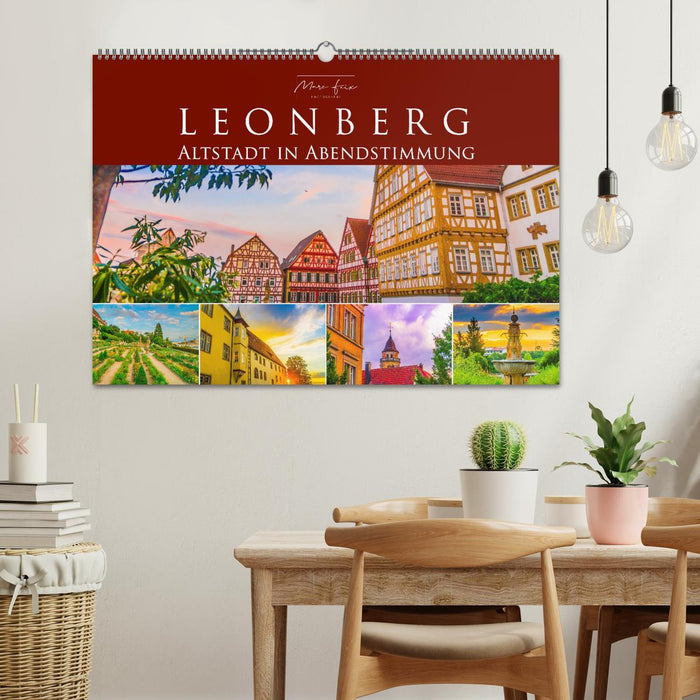 Leonberg - vieille ville dans l'ambiance du soir (calendrier mural CALVENDO 2024) 