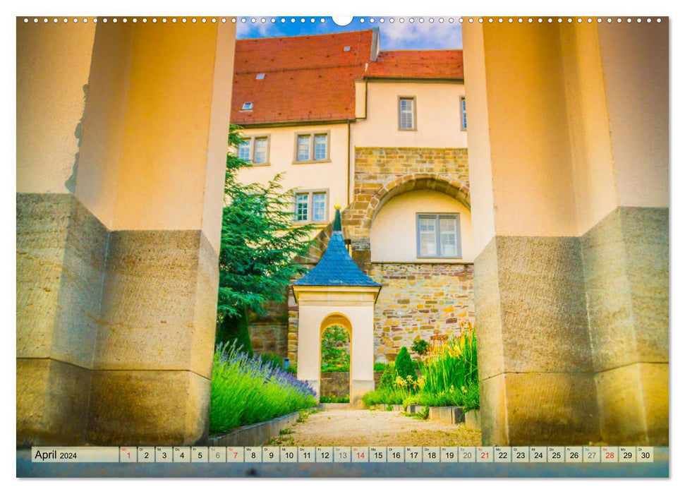 Leonberg - vieille ville dans l'ambiance du soir (calendrier mural CALVENDO 2024) 