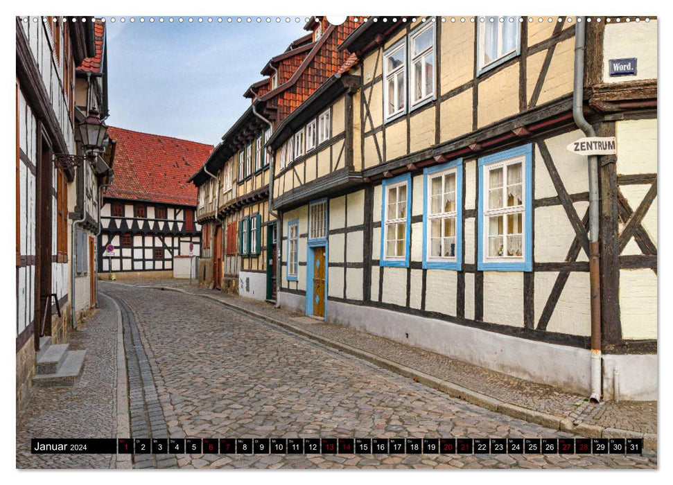 Fachwerkstadt Quedlinburg (CALVENDO Premium Wandkalender 2024)