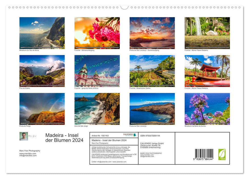 Madeira - Insel der Blumen 2024 (CALVENDO Premium Wandkalender 2024)