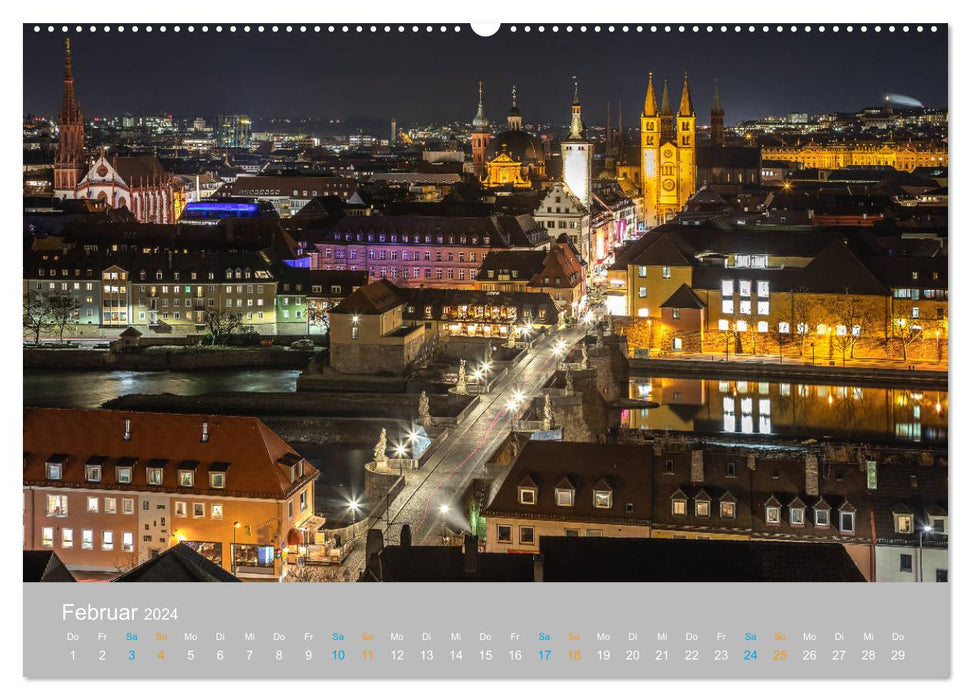 Würzburg - Stadt der Kirchen (CALVENDO Premium Wandkalender 2024)