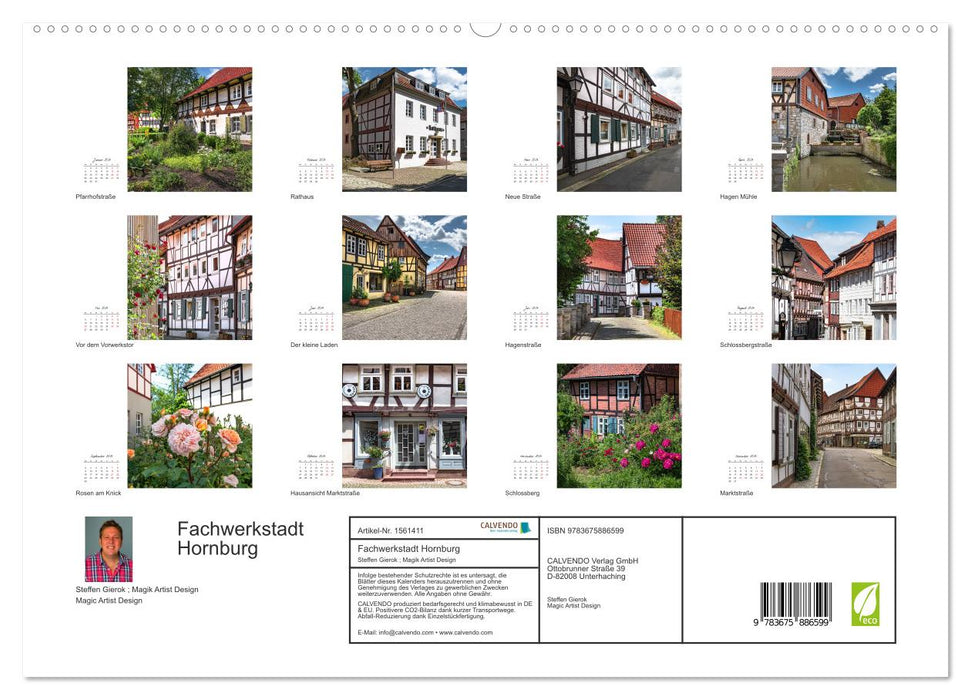 Fachwerkstadt Hornburg (CALVENDO Premium Wandkalender 2024)