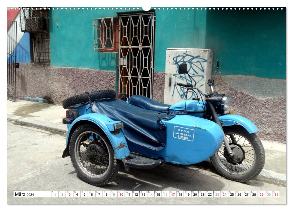 Sowjet-Gespanne - IZH Klassiker in Kuba (CALVENDO Premium Wandkalender 2024)