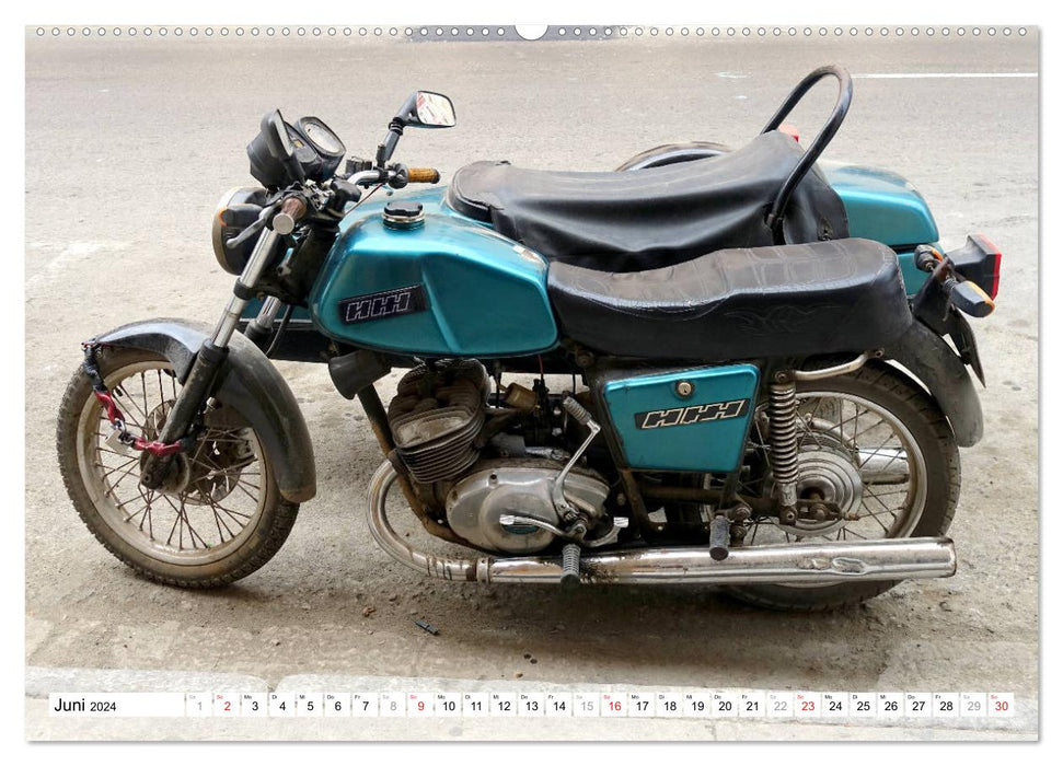Sowjet-Gespanne - IZH Klassiker in Kuba (CALVENDO Premium Wandkalender 2024)