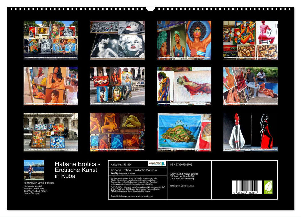 Habana Erotica - Erotische Kunst in Kuba (CALVENDO Premium Wandkalender 2024)