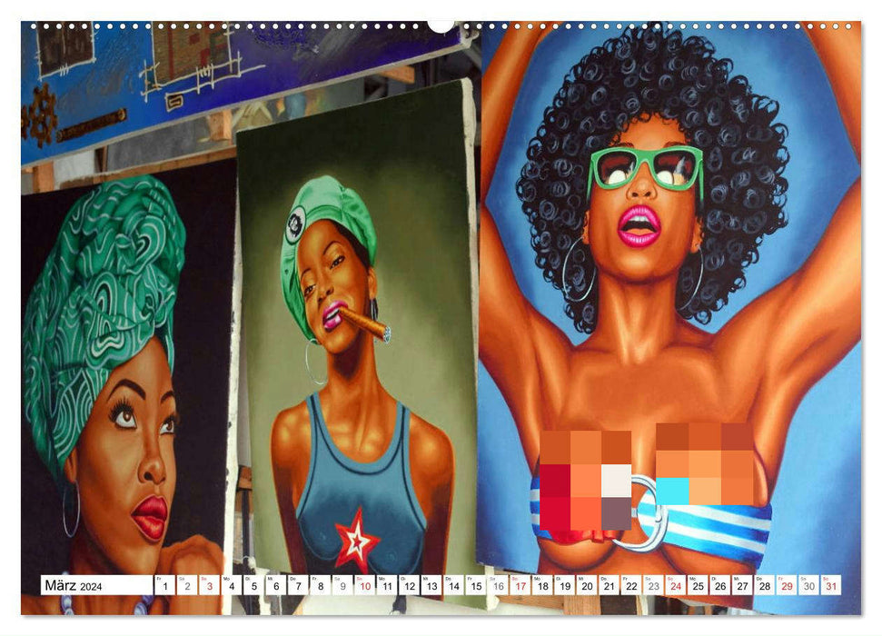 Habana Erotica - Erotische Kunst in Kuba (CALVENDO Premium Wandkalender 2024)