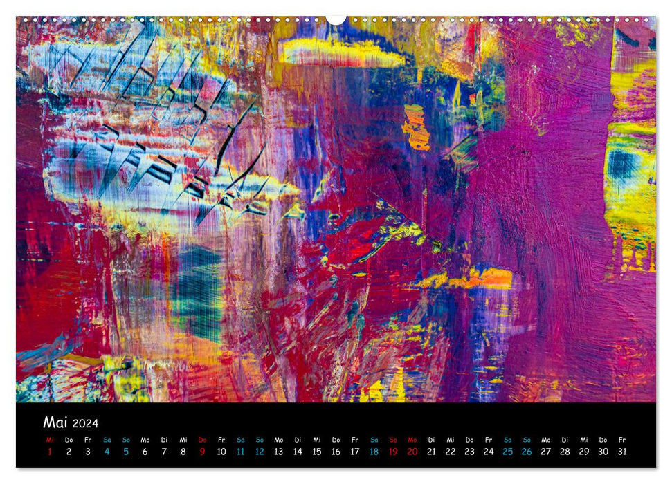 Abstraktes - Harmonie des Zufalls in Formen und Farben (CALVENDO Wandkalender 2024)