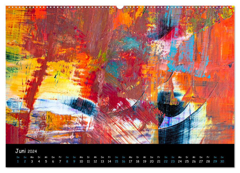 Abstraktes - Harmonie des Zufalls in Formen und Farben (CALVENDO Wandkalender 2024)