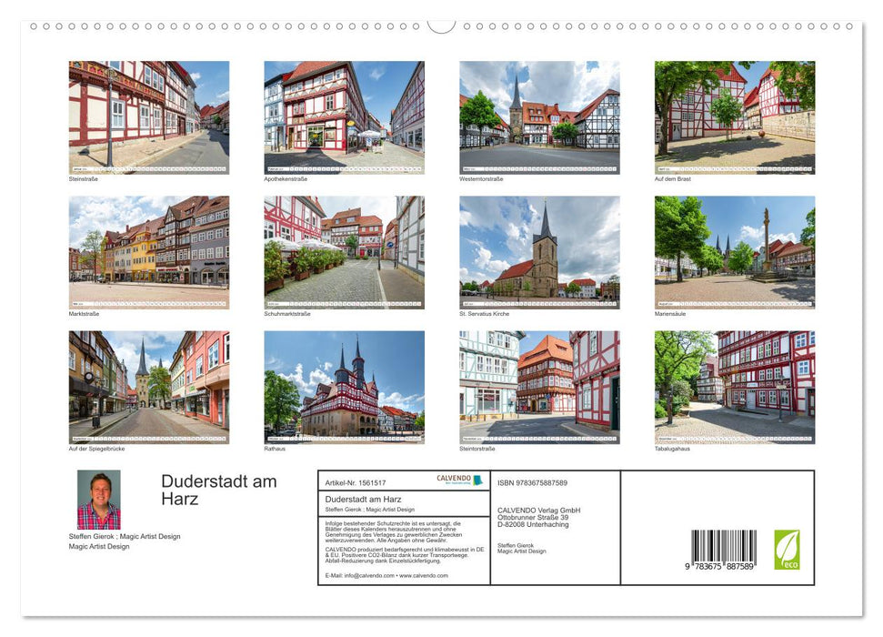 Duderstadt am Harz (CALVENDO Premium Wandkalender 2024)