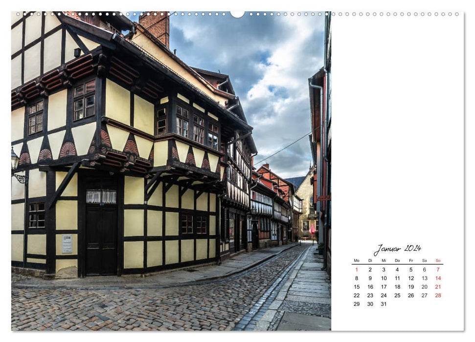 Fachwerkstadt Qudlinburg (CALVENDO Premium Wandkalender 2024)