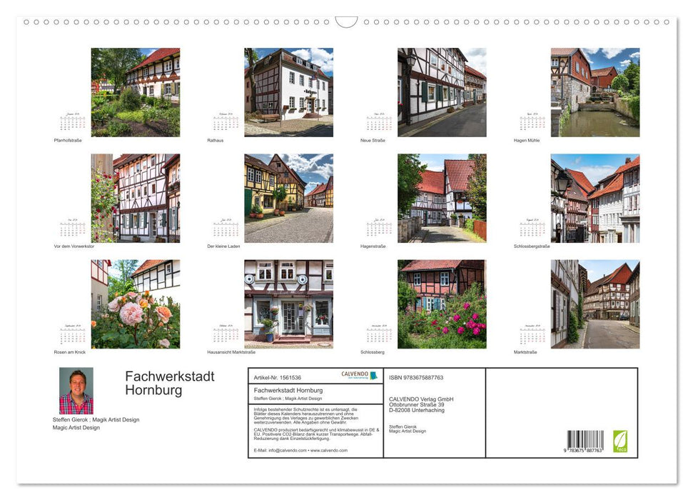 Fachwerkstadt Hornburg (CALVENDO Wandkalender 2024)
