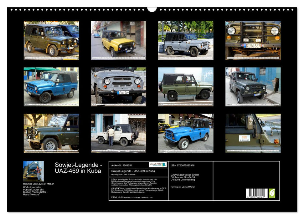 Sowjet-Legende - Der Geländewagen UAZ-469 in Kuba (CALVENDO Wandkalender 2024)