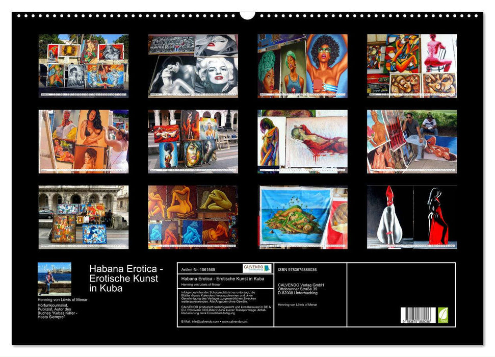 Habana Erotica - Erotische Kunst in Kuba (CALVENDO Wandkalender 2024)