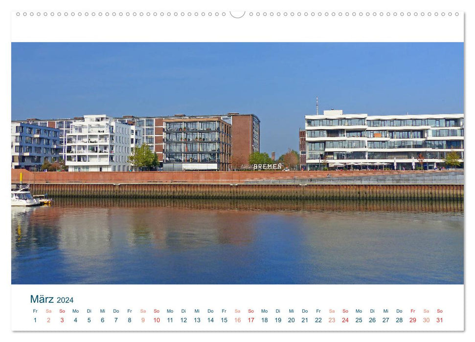 Hello from Bremen. Welcome to our village with tram (CALVENDO wall calendar 2024) 