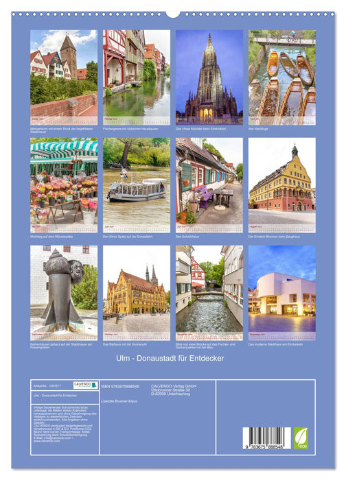 Ulm - Donaustadt für Entdecker (CALVENDO Premium Wandkalender 2024)