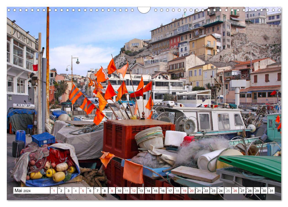 Marseille - Hafenstadt am Mittelmeer (CALVENDO Wandkalender 2024)