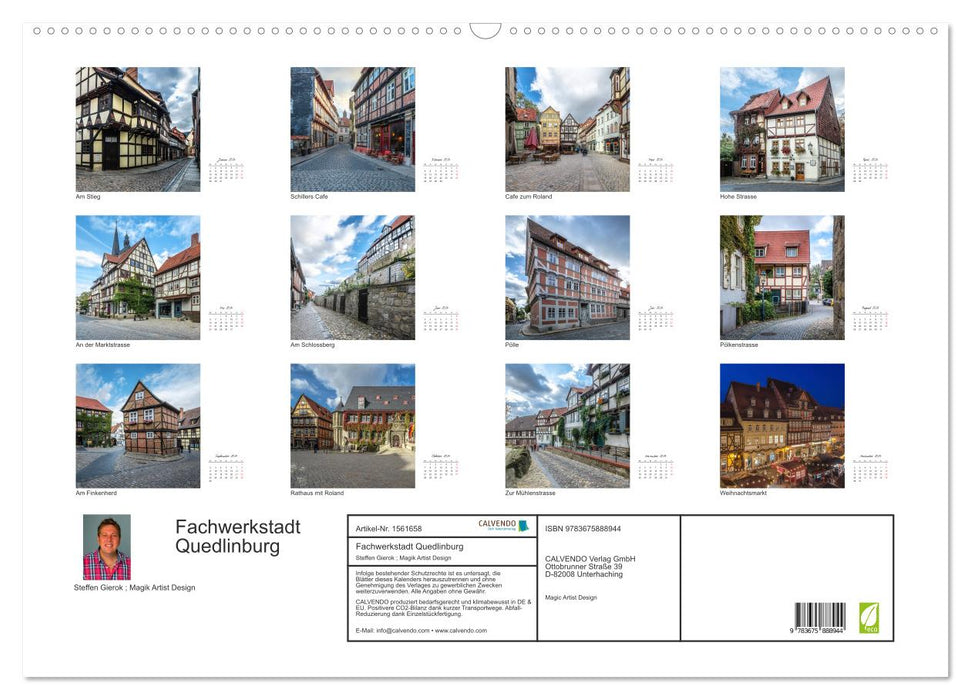 Fachwerkstadt Qudlinburg (CALVENDO Wandkalender 2024)