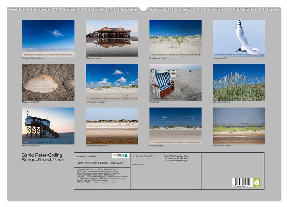 Saint Peter Ording. Sun - Beach - Sea (CALVENDO wall calendar 2024) 
