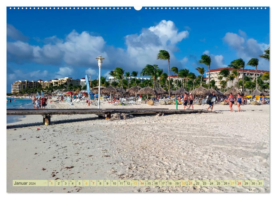 Travel to the Caribbean - from the Bahamas to Aruba (CALVENDO Premium Wall Calendar 2024) 