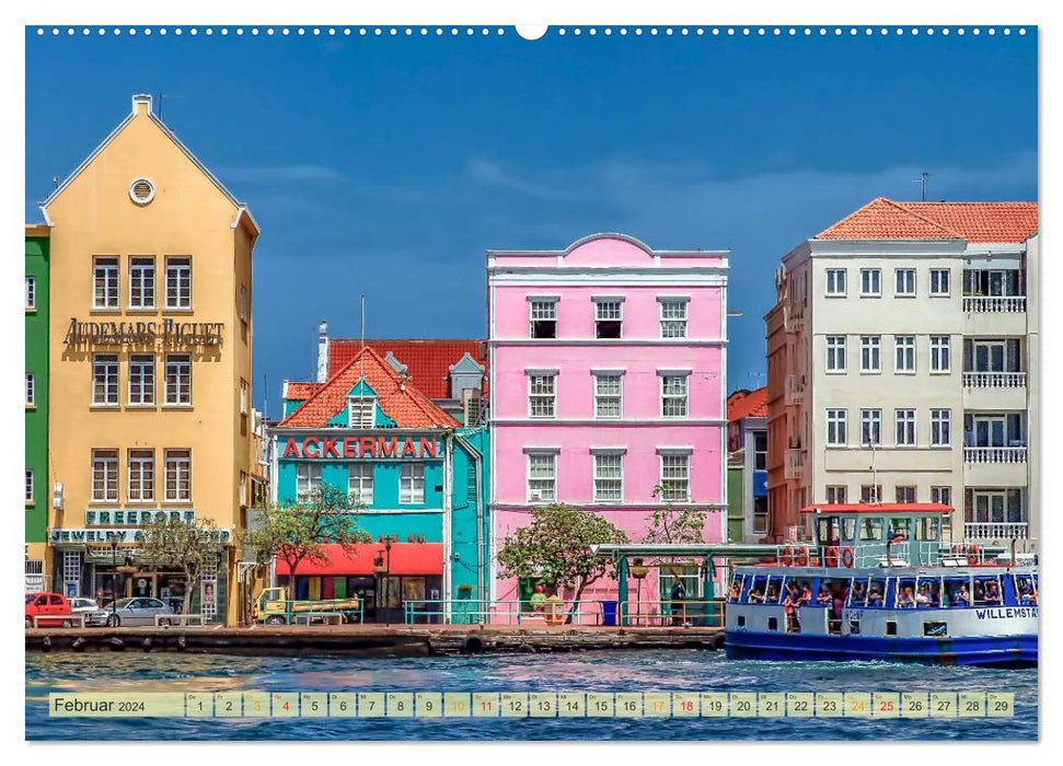 Reise in die Karibik - von den Bahamas bis Aruba (CALVENDO Premium Wandkalender 2024)