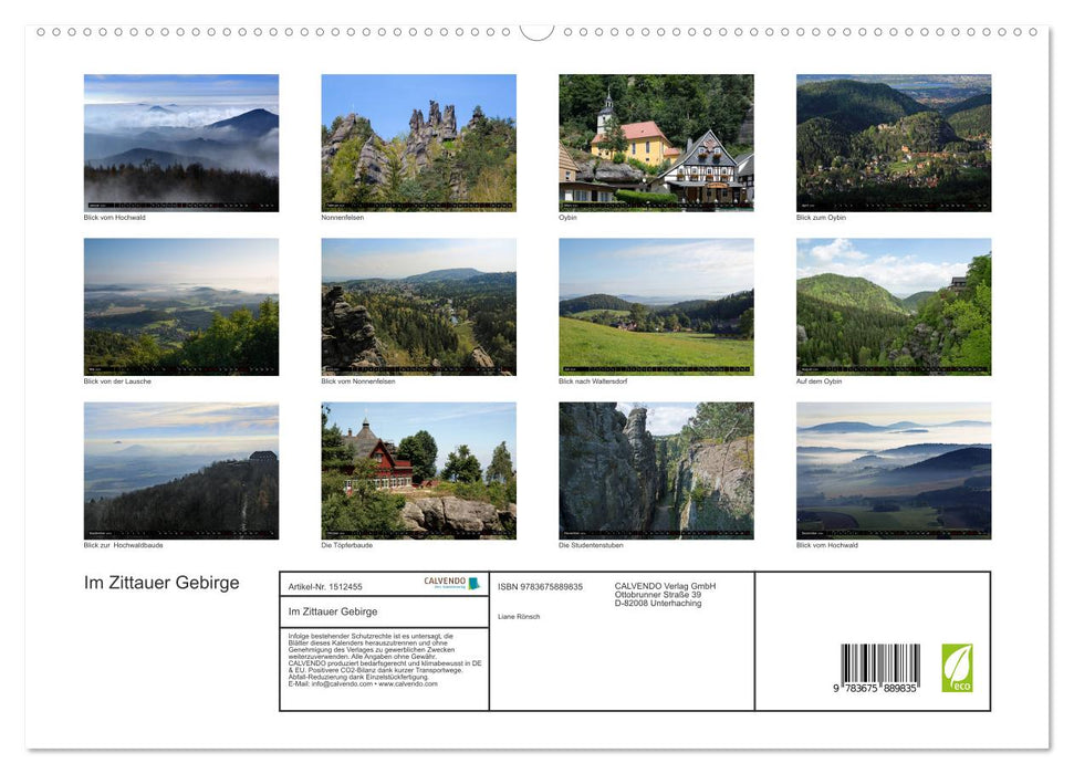 Das Zittauer Gebirge - (CALVENDO Premium Wandkalender 2024)
