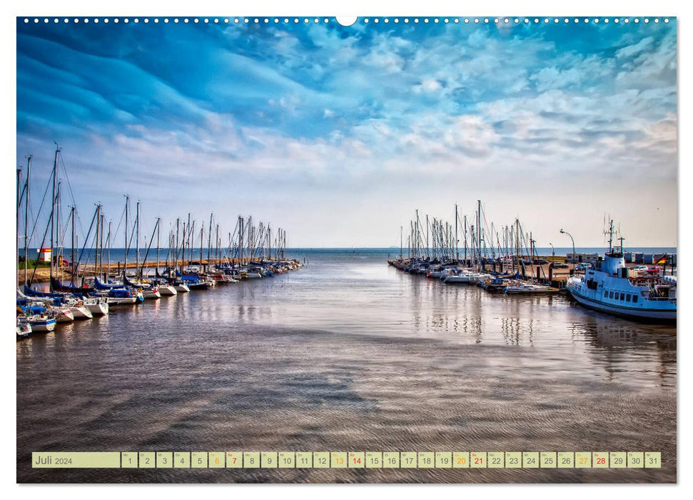 Reise an die Nordsee - Weltnaturerbe Wattenmeer, immer an der Küste lang (CALVENDO Premium Wandkalender 2024)