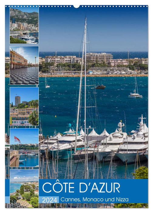 CÔTE D'AZUR Cannes, Monaco and Nice (CALVENDO wall calendar 2024) 