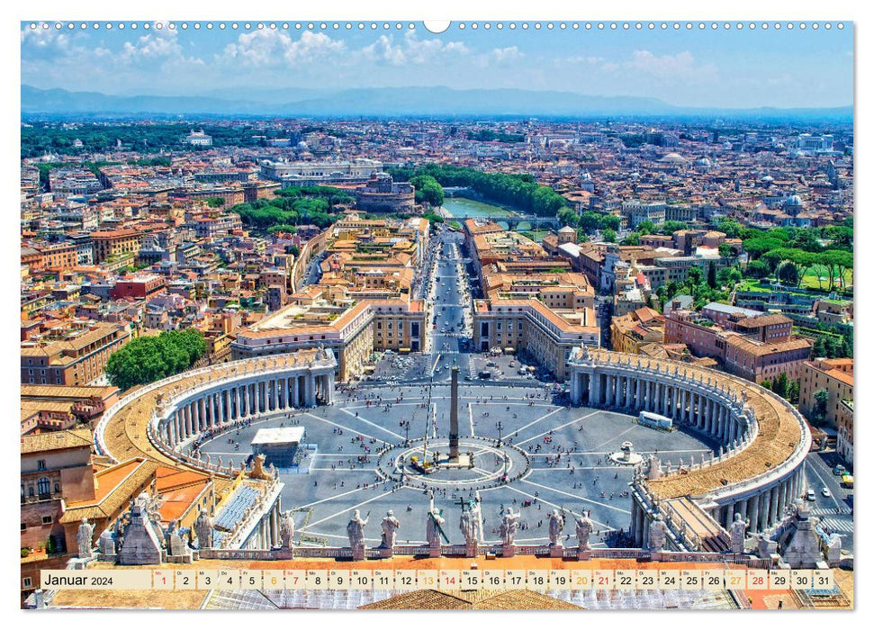 Travel through Italy Vatican (CALVENDO Premium Wall Calendar 2024) 