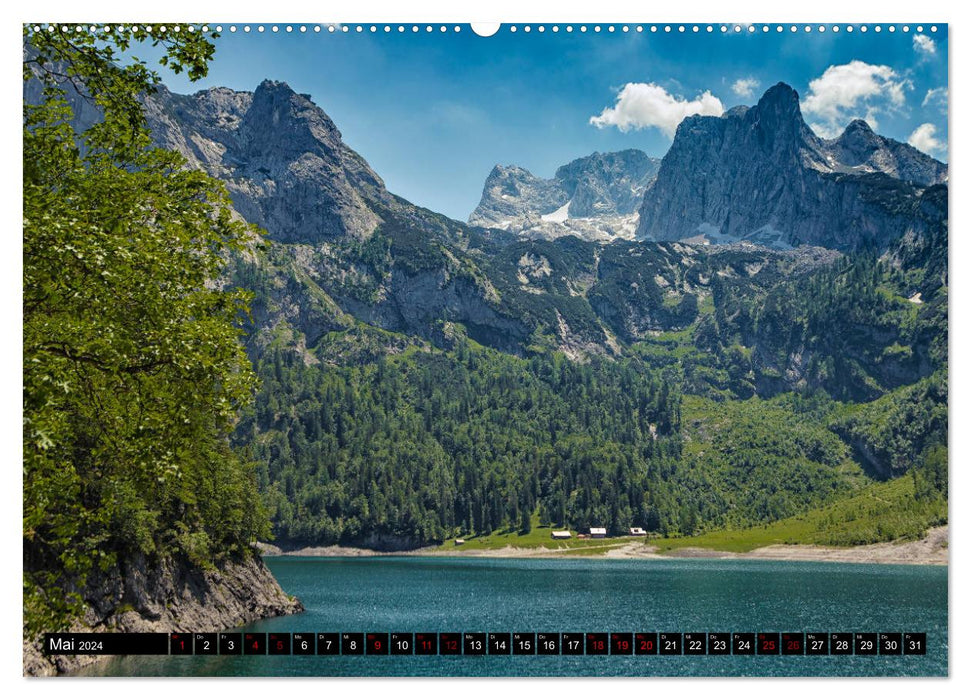 Lakes - Mountains - Salzkammergut (CALVENDO Premium Wall Calendar 2024) 