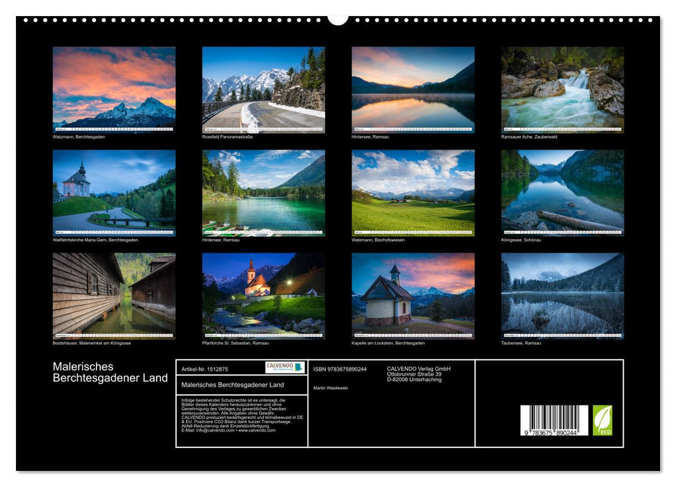 Malerisches Berchtesgadener Land (CALVENDO Premium Wandkalender 2024)