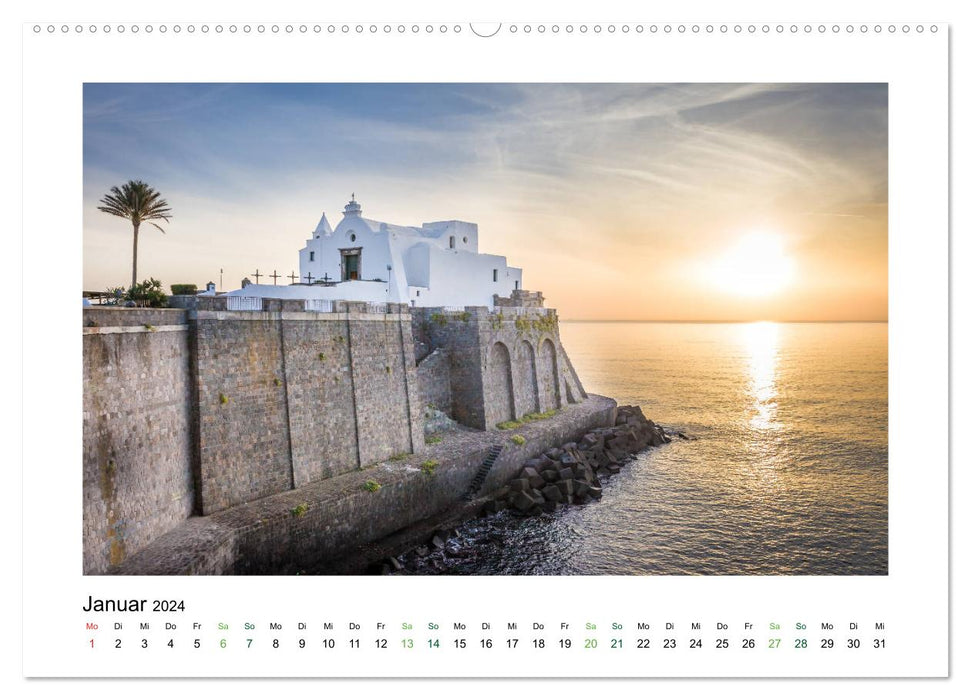 Islands of longing Capri and Ischia (CALVENDO Premium Wall Calendar 2024) 