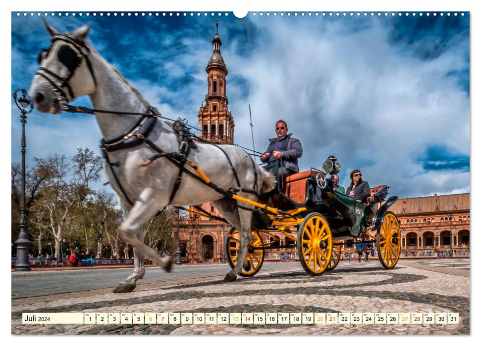 Sevilla, andalusische Schönheit (CALVENDO Premium Wandkalender 2024)