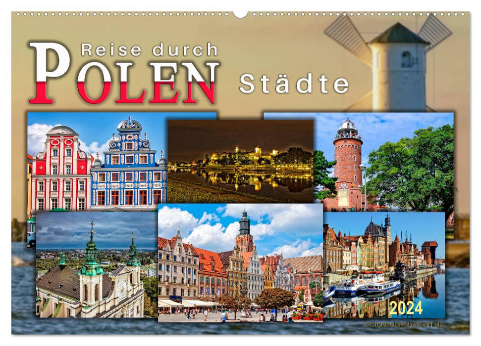 Travel through Poland – cities (CALVENDO wall calendar 2024) 