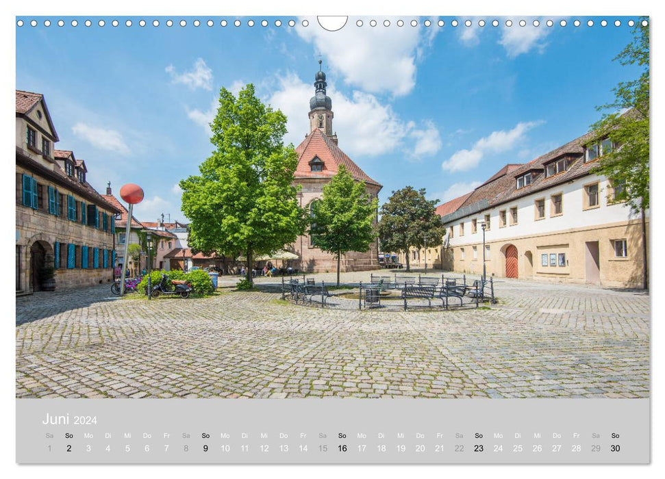 Hugenottenstadt Erlangen 2024 (CALVENDO Wandkalender 2024)