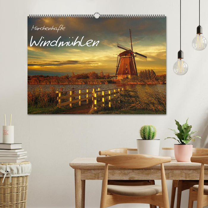 Märchenhafte Windmühlen (CALVENDO Wandkalender 2024)