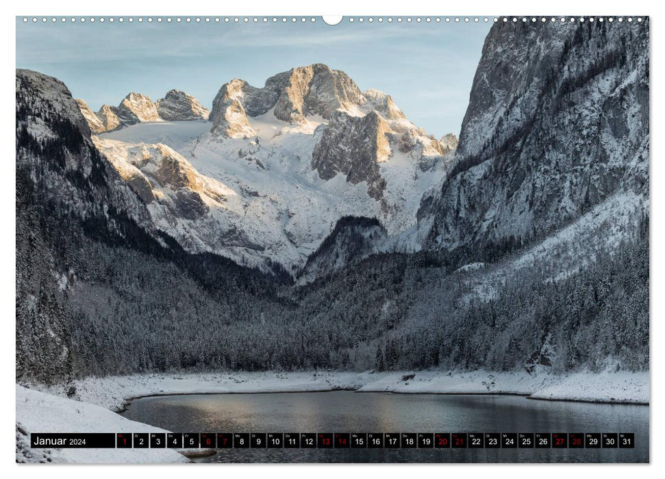 Lakes - Mountains - Salzkammergut (CALVENDO wall calendar 2024) 