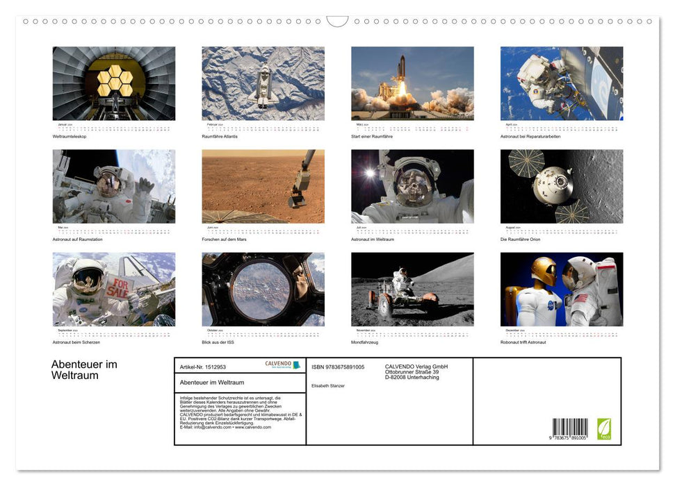 Adventures in space (CALVENDO wall calendar 2024) 